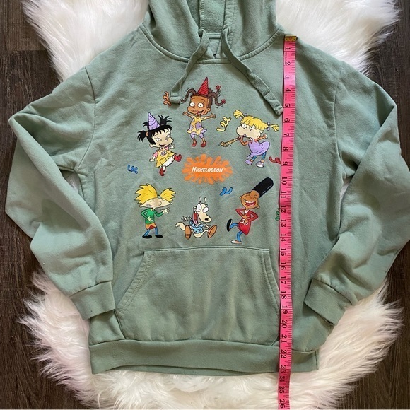 Nickelodeon women’s juniors sage green graphic‎ hoodie size medium - Picture 6 of 10